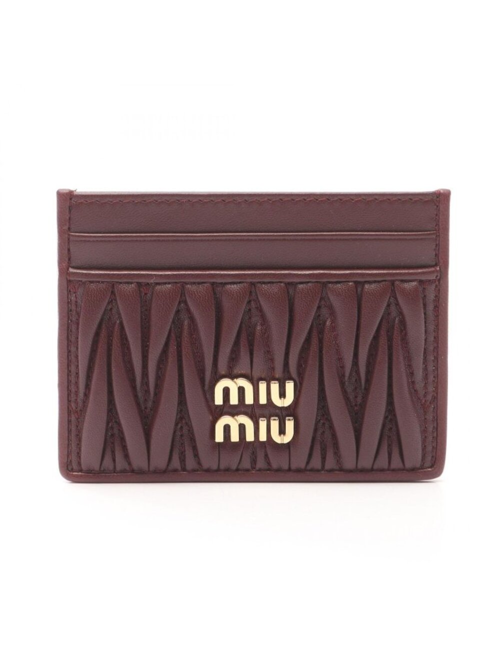 Miu Miu Card Case Matelasse'miu Matelasse Leather